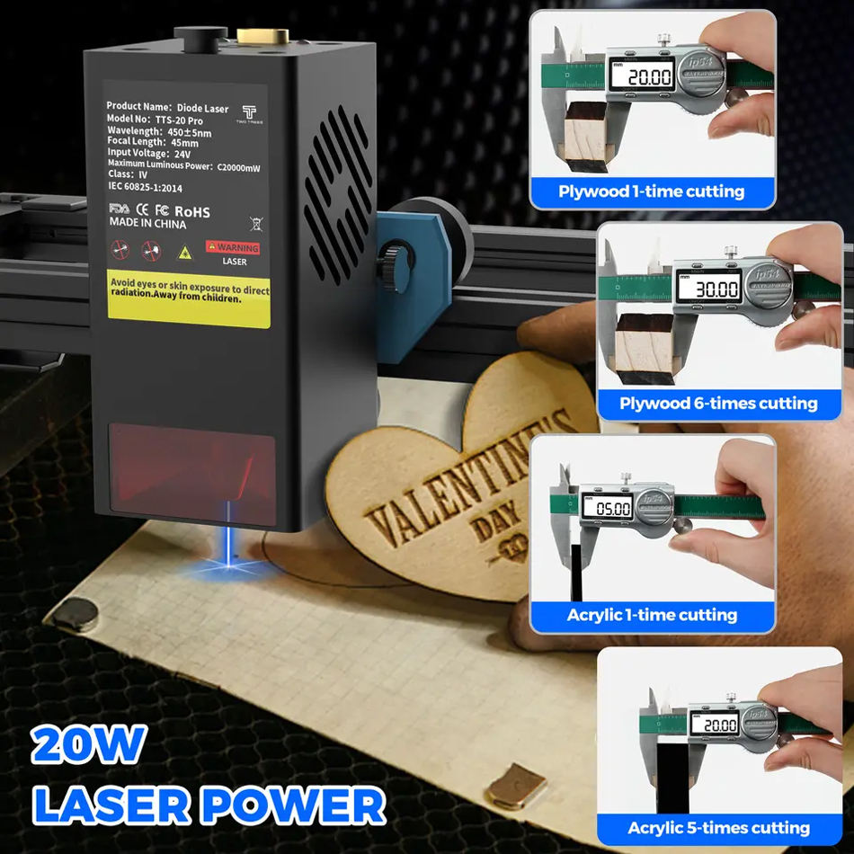TWO TREES TTS pro 20W Desktop  – Industrial Grade Laser Engraver recenzja i cena